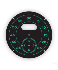 For Porsche Sport Chrono: Stopwatch Clock Gauge Face - RUF Collection - Black / Retro Green Numbers