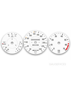 Custom Order: Mercedes 450 SLC (1973) AMG Gauge Faces - White