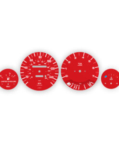 BMW E30: Gauge Faces - 325i/325is – 140 mph/240 kmh - 7000 RPM - OPTIONS – Red (Sport Edition)