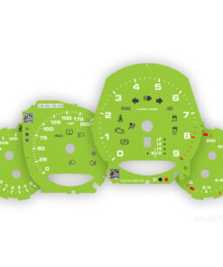 For Porsche 991 Carrera (Gen 1&2): Gauge Faces – OPTIONS – PDK/Manual – Acid Green