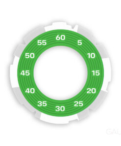For Porsche 992 Sport Chrono: Clock Dial Gauge Face - Lizard Green Solid Accent Ring