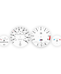 BMW E30 M3 M-Logo (1986-1991) – 160 MPH / 260KMH – 8000 RPM – OPTIONS –  White