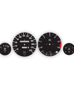 BMW E30: Gauge Faces  - DIESEL - 240KMH - 6000 RPM – Black