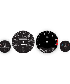 BMW E30: Gauge Faces - 325i/325is - 140MPH/ 240KMH - 7000 RPM - OPTIONS – Black
