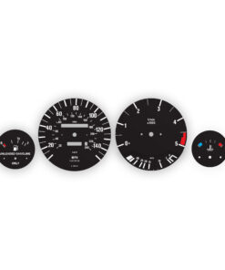 BMW Gauge Faces E30 -  325e - 140MPH/ 240KMH - 5000 RPM – Black
