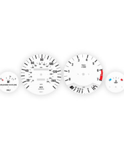 BMW E30: Gauge Faces - 325i/325is - 140MPH/ 240KMH - 7000 RPM - OPTIONS – White