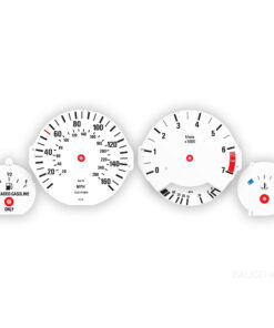 BMW E34: Gauge Faces - 160MPH/260KMH - 7000 RPM - OPTIONS - White