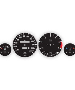 BMW E30: Gauge Faces  - DIESEL - 240KMH - 6000 RPM – Black