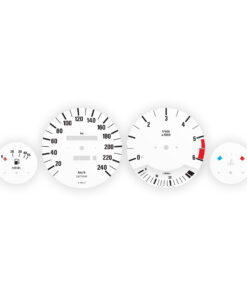 BMW E30: Gauge Faces  - DIESEL - 240KMH - 6000 RPM – White