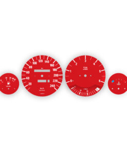BMW E30: Gauge Faces  - DIESEL - 240KMH - 6000 RPM – Red