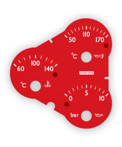 Ferrari 360 / 430 (Type F131) Temperature / Pressure Gauge Face - OPTIONS - F430 Spider Look - Red