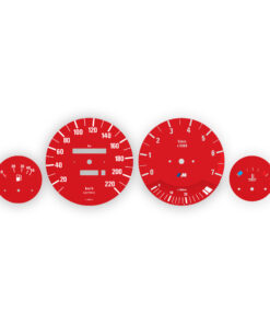 BMW E30 M-Logo: Gauge Faces – 140 MPH/240 KMH - 7000 RPM  – Options – Red