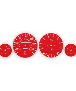 BMW E30 M-Logo: Gauge Faces - 325i/325is – 140 mph/240 kmh - 7000 RPM – OPTIONS - Red (Sport Edition)