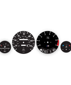 BMW E30 M-Logo: Gauge Faces – 325i / 325is – 140MPH/ 240KMH – 7000 RPM - OPTIONS – Black