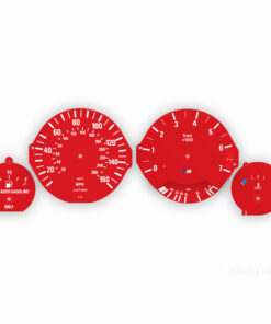 BMW E34 M-Logo: Gauge Faces - 160MPH/260KMH - 7000 RPM - OPTIONS - Red