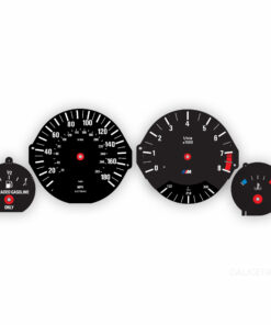 BMW E34 M-Logo: Gauge Faces - 180MPH/280KMH - 8000 RPM - OPTIONS - Black