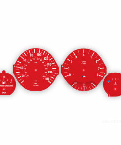 BMW E34 M-Logo: Gauge Faces - 180MPH/280KMH - 8000 RPM - OPTIONS - Red