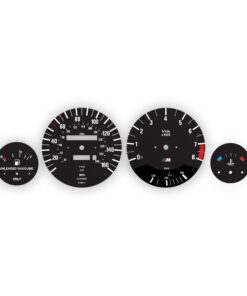 BMW E30 M-Logo: Gauge Faces – M3 - 160 MPH/ 260KMH – 8000 RPM - OPTIONS – Black
