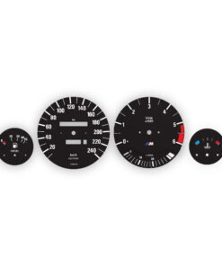 BMW E30 M-Logo: Gauge Faces - DIESEL - 240 kmh – 6000 RPM – Black