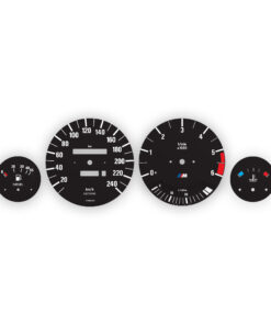 BMW E30 M-Logo: Gauge Faces - DIESEL - 240 kmh – 6000 RPM – Black