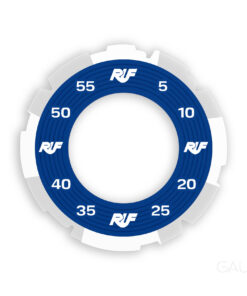For Porsche 992 Sport Chrono Clock Dial Gauge Face - RUF Collection - Neptune Blue Solid Accent Ring with White Numbers