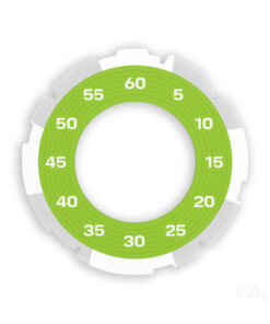 For Porsche 992 Sport Chrono: Clock Dial Gauge Face - Lizard Green Solid Accent Ring (Copy)