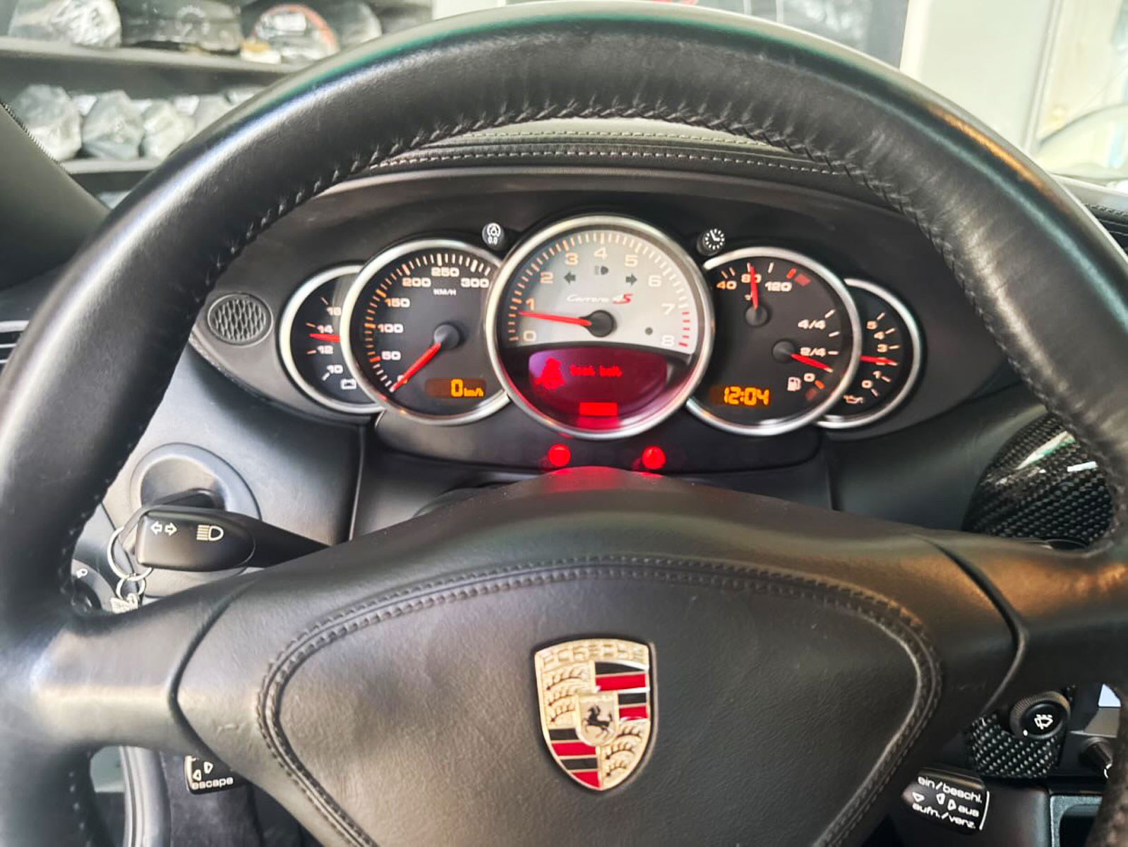 Porsche 911 996.2 instrument cluster - gray tachometer - Carerra 4S logo