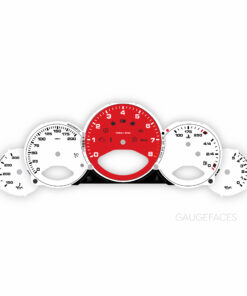 For Porsche 911 997 (Gen 1&2): Gauge Faces - OPTIONS - White with Guards Red Tachometer