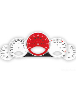 For Porsche 911 997 (Gen 1&2): Gauge Faces - OPTIONS - White with Guards Red Tachometer