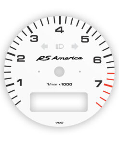 For Porsche 964 RS America: Gauge Face Tachometer - OPTIONS - White