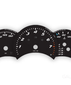 For Porsche 986.1 Boxster 2.5L: Gauge Faces Set - OPTIONS – 8000 RPM – Black