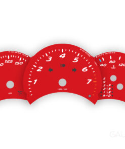 For Porsche 986.1 Boxster 2.5L: Gauge Faces Set - OPTIONS – 8000 RPM – Guards Red (OEM font)