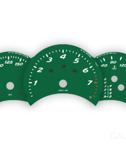 For Porsche 986.1 Boxster 2.5L: Gauge Faces Set - OPTIONS – 8000 RPM – Brewster Green (OEM font)