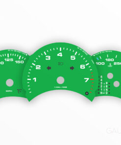 For Porsche 986.1 Boxster 2.5L: Gauge Faces Set - OPTIONS – 8000 RPM – Green