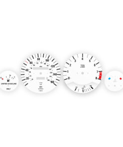 BMW E30: Gauge Faces - M3 - 160 MPH/ 260KMH - 8000 RPM - OPTIONS – White