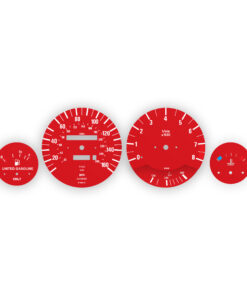 BMW E30: Gauge Faces - M3 - 160 MPH/ 260KMH - 8000 RPM - OPTIONS – Red