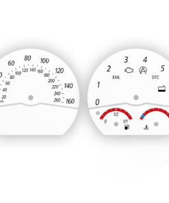 BMW Z4 E85 E86: Gauge Faces – 160 MPH / 260 KMH – 7000 RPM - OPTIONS – White - US