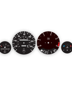 BMW Gauge Faces E30 -  325e - 140MPH/ 240KMH - 5000 RPM – Black