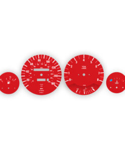 BMW E30: Gauge Faces - M3 - 160 MPH/ 260KMH - 8000 RPM - OPTIONS – Red