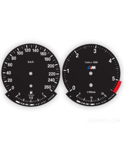BMW E63/64 M-Logo: Gauge Faces - 635D - Diesel - 5500 RPM - OPTIONS - Black