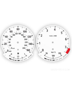 BMW E63/64: Gauge Faces – 630Ci/630i – 160 mph/260 kmh – 7500 RPM – OPTIONS – White