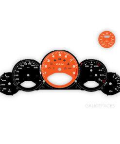 Custom Order: Porsche 997.1 GT3RS Gauge Faces - Black /Orange