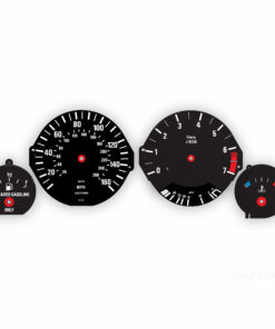 BMW E32: Gauge Faces - 160MPH/260KMH - 7000 RPM - OPTIONS - Black