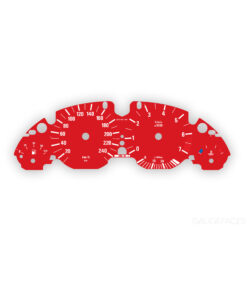 BMW E39: Gauge Faces - 140 MPH/240 KMH - 7000 RPM - OPTIONS - Red