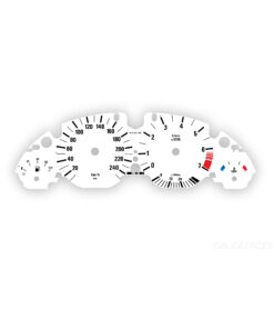 BMW E39: Gauge Faces - 140 MPH/240 KMH - 7000 RPM - OPTIONS - White