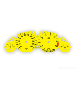 BMW E39: Gauge Faces - 140 MPH/240 KMH - 7000 RPM - OPTIONS - Yellow