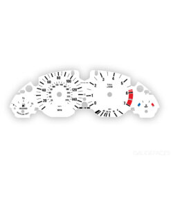 BMW E39: Gauge Faces - 140 MPH/240 KMH - 7000 RPM - OPTIONS - White