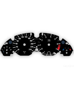 BMW E53: Gauge Faces - 140 MPH/240 KMH - 7000 RPM - OPTIONS - Black