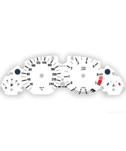 BMW E53: Gauge Faces - 140 MPH/240 KMH - 7000 RPM - OPTIONS - White