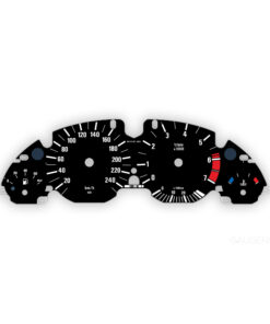 BMW E38: Gauge Faces - 140MPH/240KMH - 7000 RPM - OPTIONS - Black